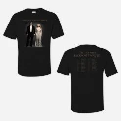 Larry Campbell & Teresa Williams New Merch Jackson Browne 2015 Tour Black T-Shirt