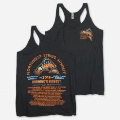 Northwest String Summit Salmon Women's Heather Black Tri-Blend Tank Top