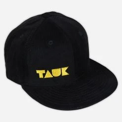 TAUK Headroom Logo Black And Yellow Decky Snapback Hat