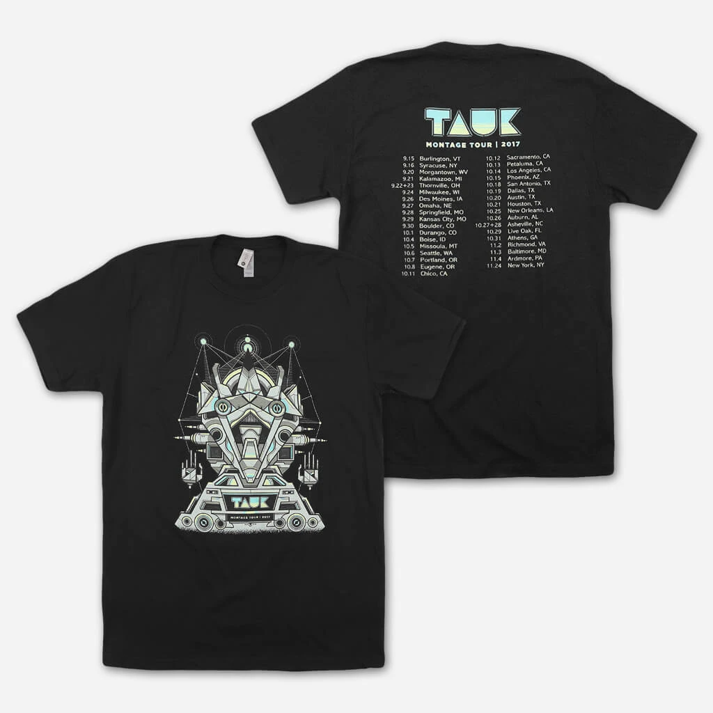 TAUK Montage Tour Unisex Black T-Shirt