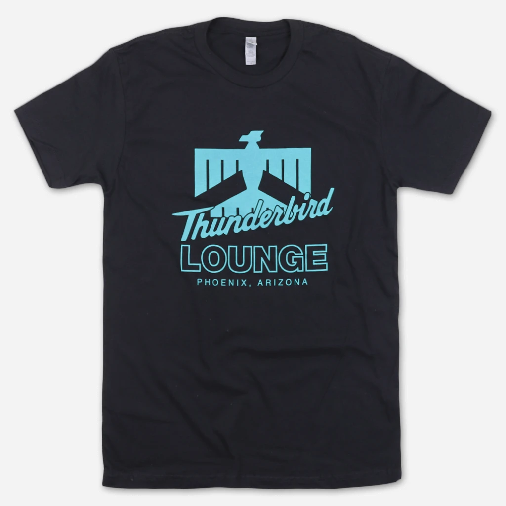 Thunderbird Lounge New Merch TL Logo Black T-Shirt 1 Thunderbird Lounge New Merch TL Logo Black T-Shirt