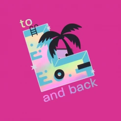 Autostraddle New Merch "To L And Back" Holographic Sticker