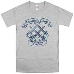The Mountain Goats Four Swords Heather Grey T-Shirt New Merch