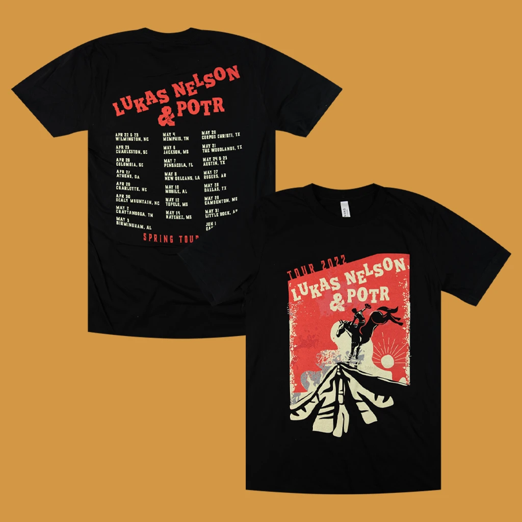 Lukas Nelson & Promise Of The Real Bronco 2022 Spring Tour T-Shirt Lukas Nelson & Promise Of The Real Bronco 2022 Spring Tour T-Shirt