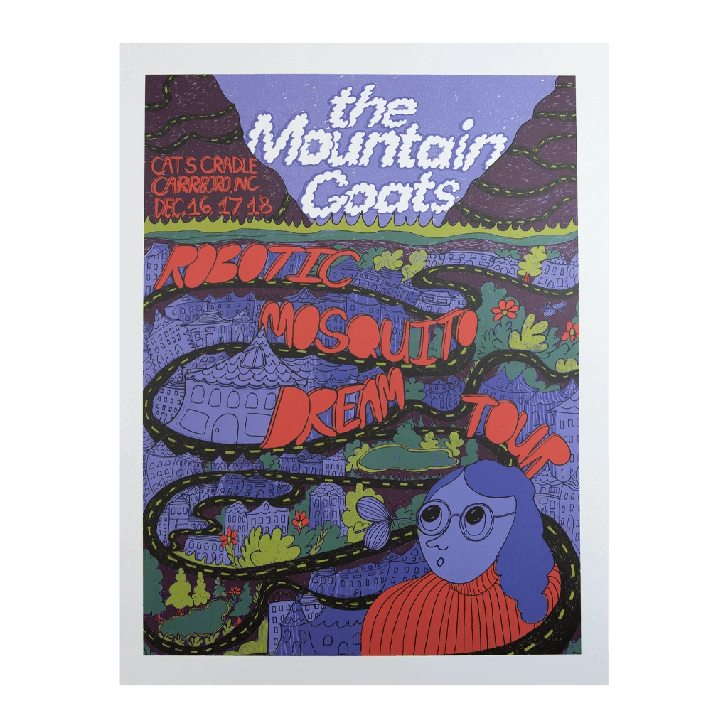 The Mountain Goats New Merch Robotic Mosquito Dream Tour Poster The Mountain Goats New Merch Robotic Mosquito Dream Tour Poster