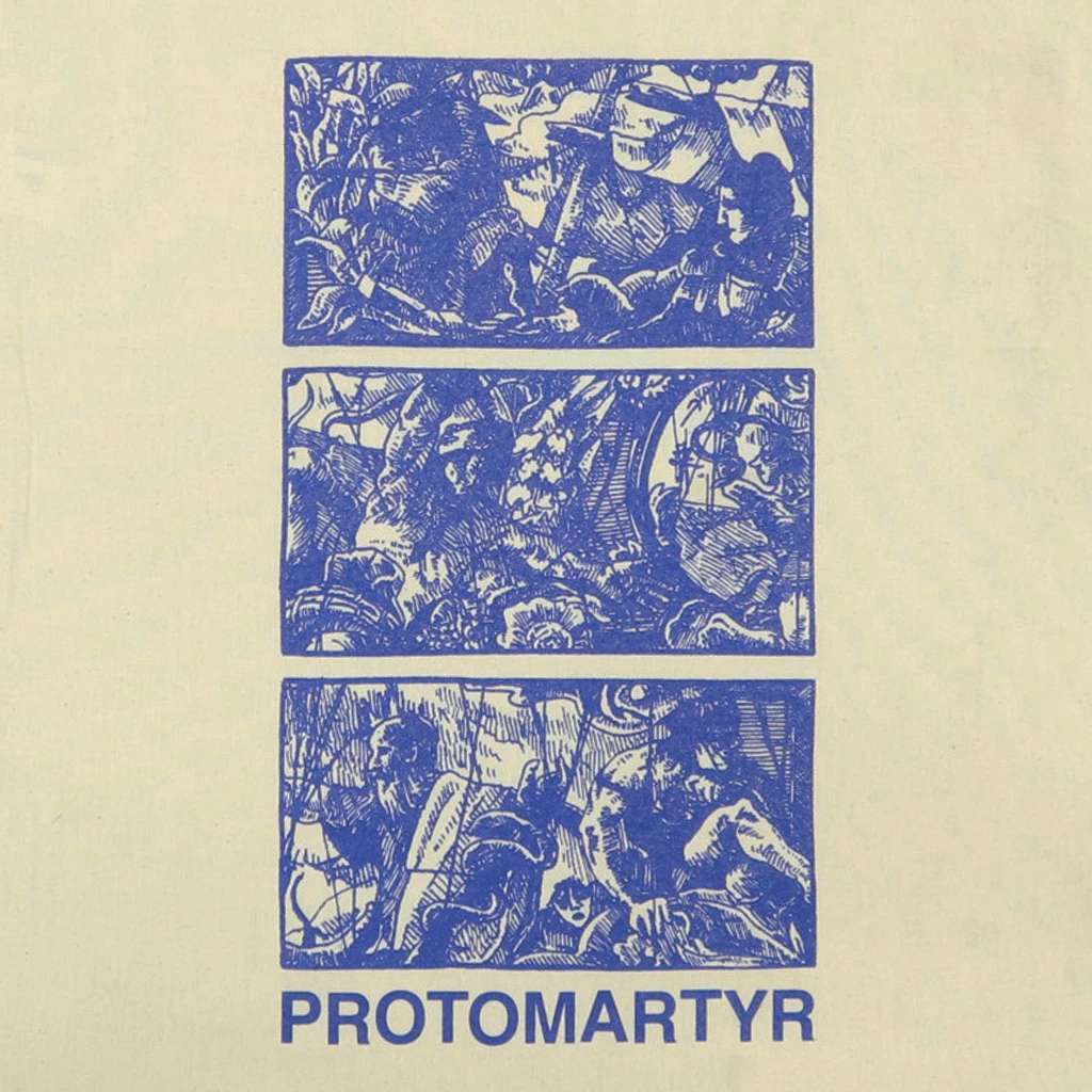 Protomartyr New Merch Triptych Natural Tote Bag 2 Protomartyr New Merch Triptych Natural Tote Bag