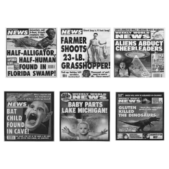 Weekly World News New Merch WWN 6-Pack Sticker Bundle