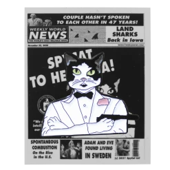 Weekly World News New Merch Spycat Enamel Pin
