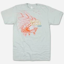 Zach Gill New Merch Flying Machine Alt Grey T-Shirt