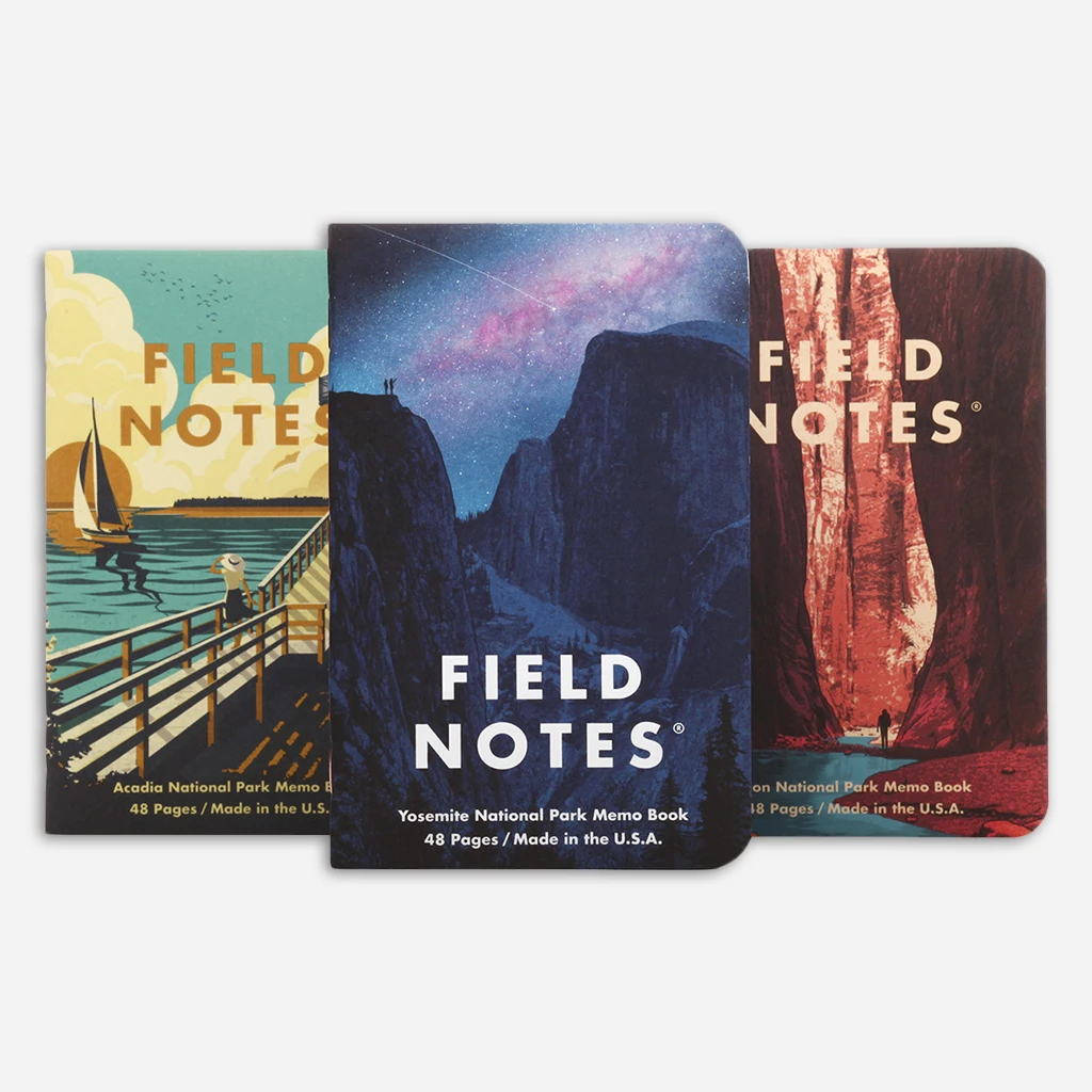 Field Notes National Parks 3-Pack New Merch Field Notes National Parks 3-Pack New Merch