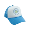 Disco Lines Flower Face Snapback Trucker Hat