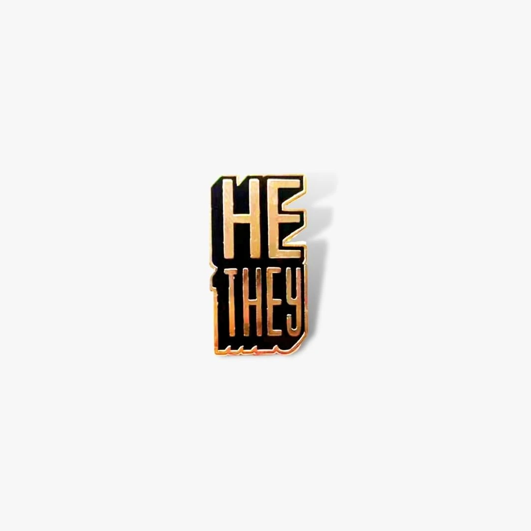 Autostraddle He/They Pronoun Pin Autostraddle He/They Pronoun Pin