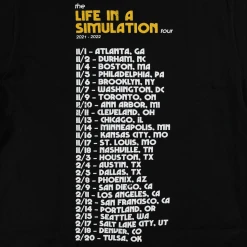 Smallpools Life In A Simulation Tour Black T-Shirt