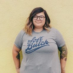 Autostraddle New Merch Soft Butch Grey Tri-Blend