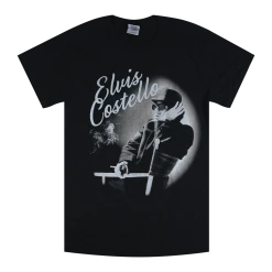Elvis Costello In Moving Pictures/ Solo Black T-Shirt New Merch
