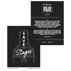 NIVA New Merch Save Our Stages Fest - Double Sided Hand Screen-Printed Poster