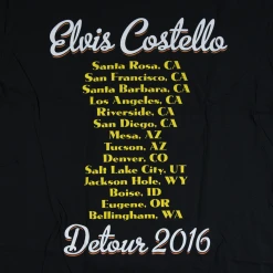 Elvis Costello New Merch Vintage TV Black T-Shirt