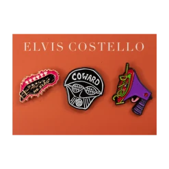 Elvis Costello New Merch Hey Clock Face - Pin Set