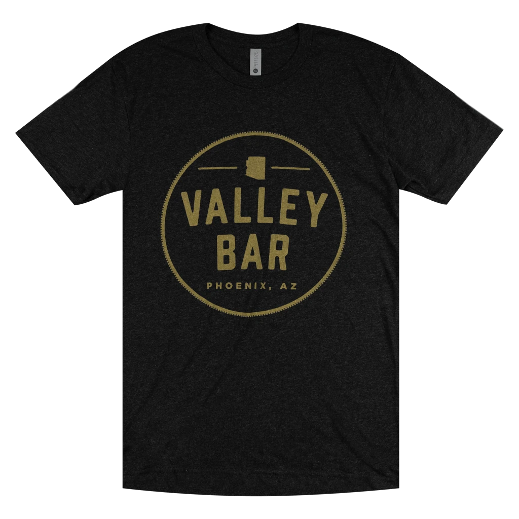 Valley Bar Circle Logo Black Tri-Blend New Merch 1 Valley Bar Circle Logo Black Tri-Blend New Merch