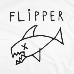 Flipper New Merch Classic Long Fish White T-Shirt